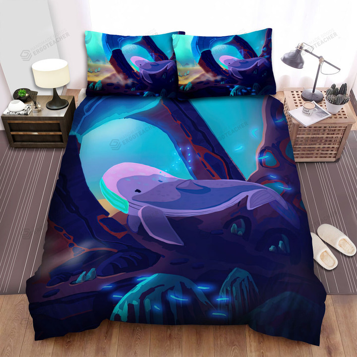 The Wildlife - The Whale In A Mystic Land Bed Sheets Spread Duvet Cover Bedding Sets