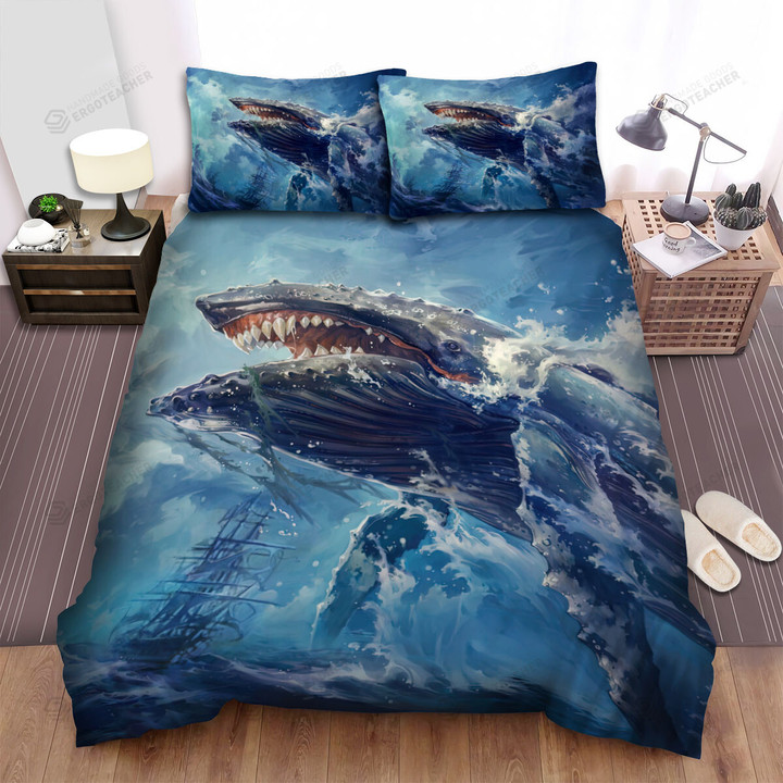 The Wildlife - The Monster Whale Bed Sheets Spread Duvet Cover Bedding Sets