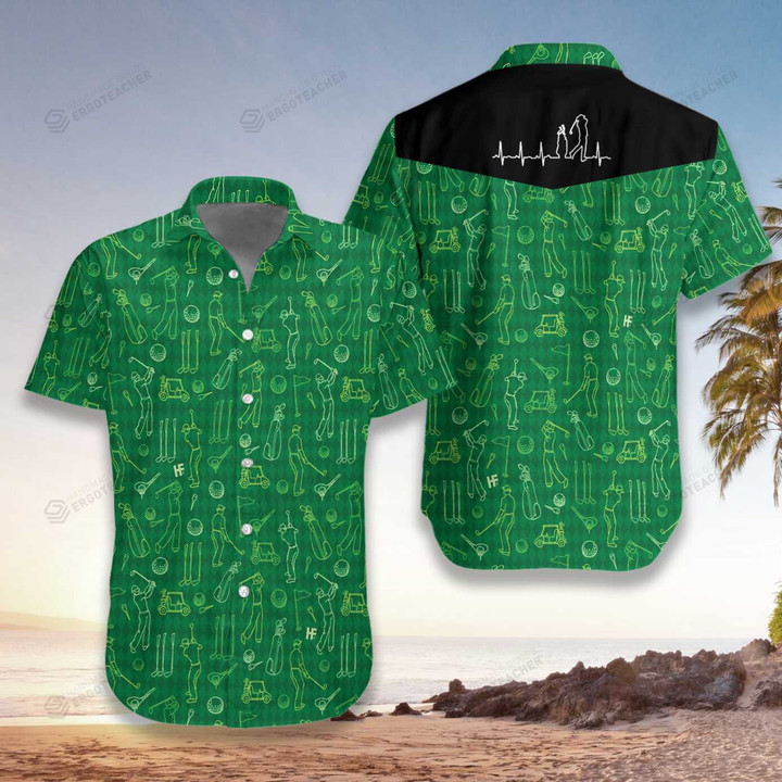 Various Golf Icons Hawaiian Shirt