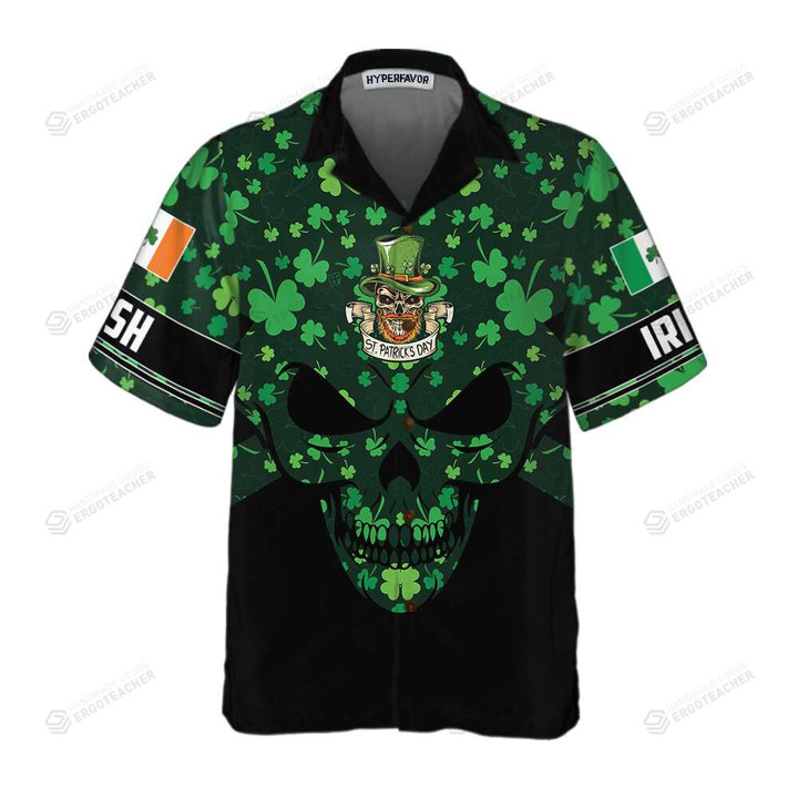 St Patrick’s Day Skull Hawaiian Shirt