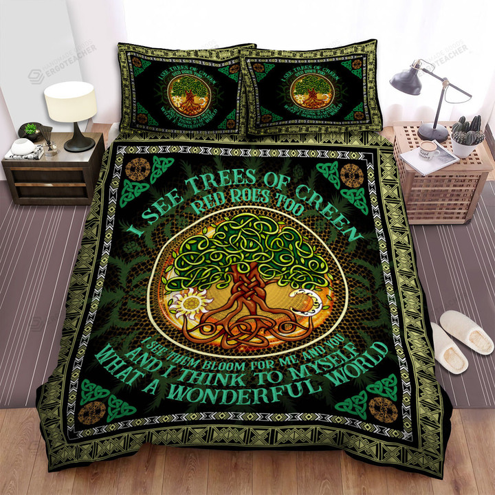 Tree Of Life A Wonderful World Bed Sheets Spread Duvet Cover Bedding Sets
