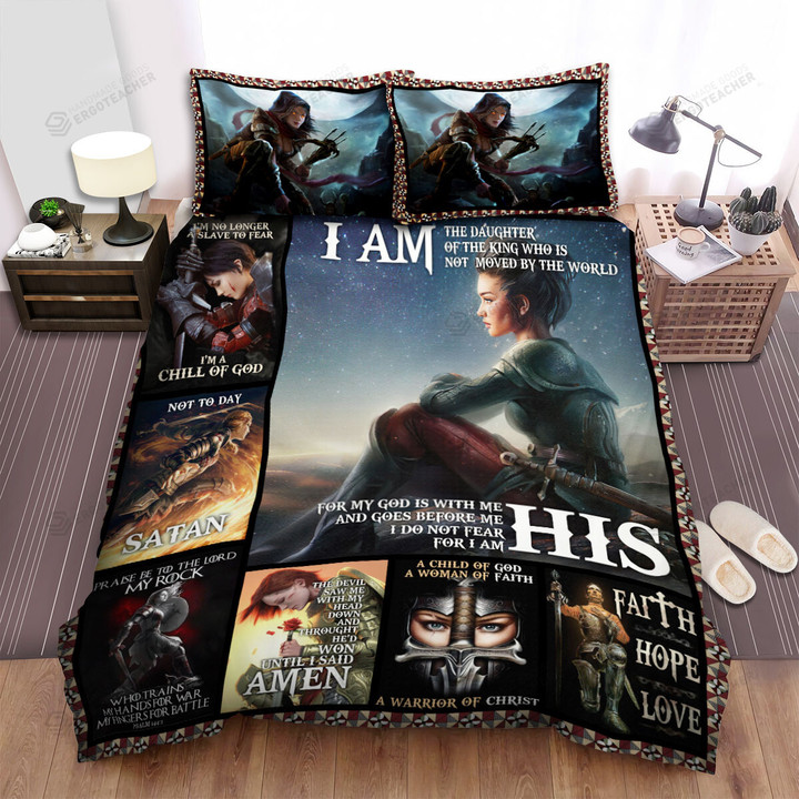 Daughter Of The King Knight Templar A Child Of God A Woman Of Faith A Warrior Of Christ Bed Sheets Spread Duvet Cover Bedding Sets