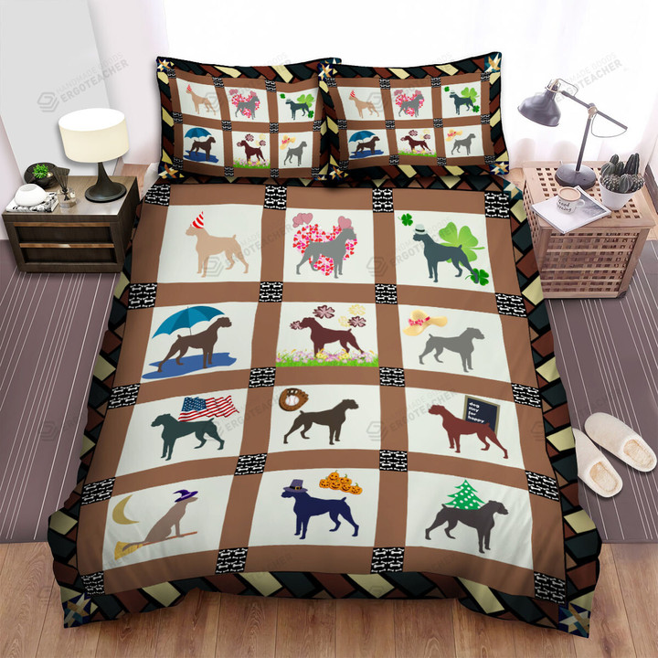 Boxer Boxer Witch Boxer Halloween Boxer Christmas Bed Sheets Spread Duvet Cover Bedding Sets