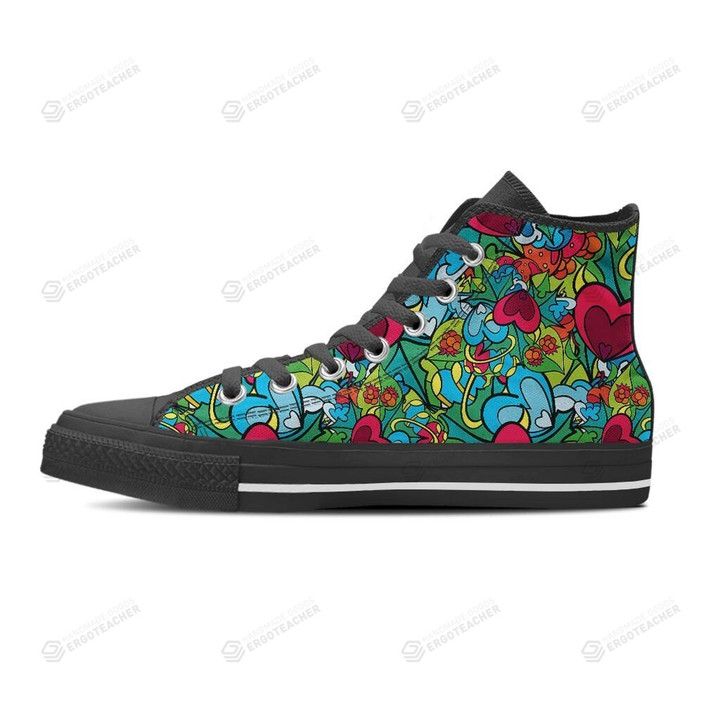 Floral Psychedelic High Top Shoes