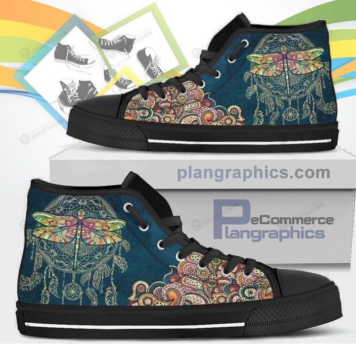 Dragonfly Hippie Style High Top Shoes