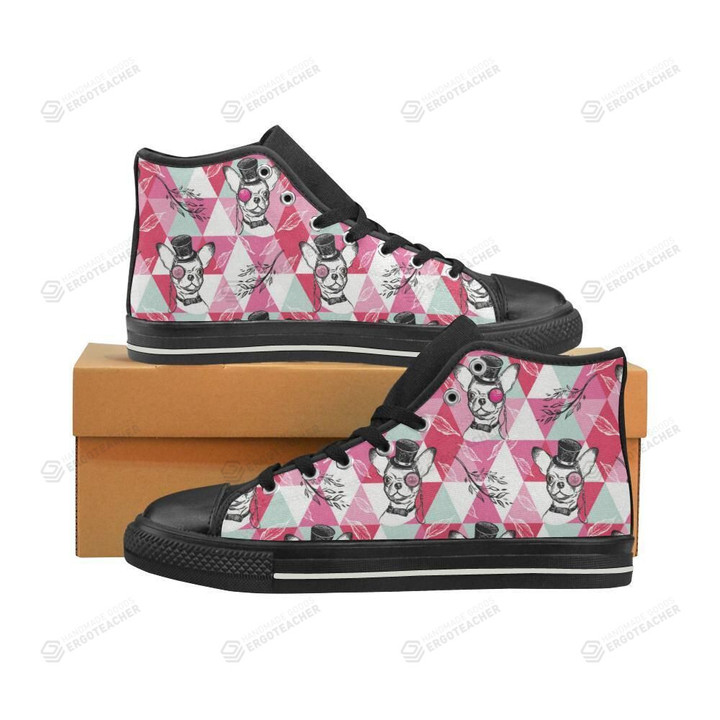 Cool Chihuahua Pink Pattern High Top Shoes