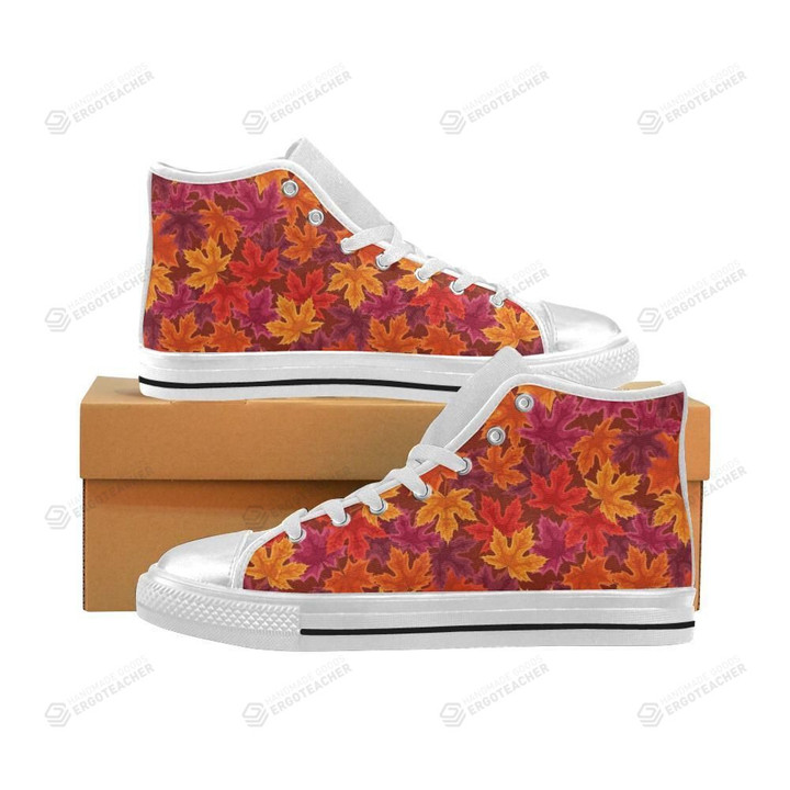 Autumn Maple Leaf Pattern High Top Shoes