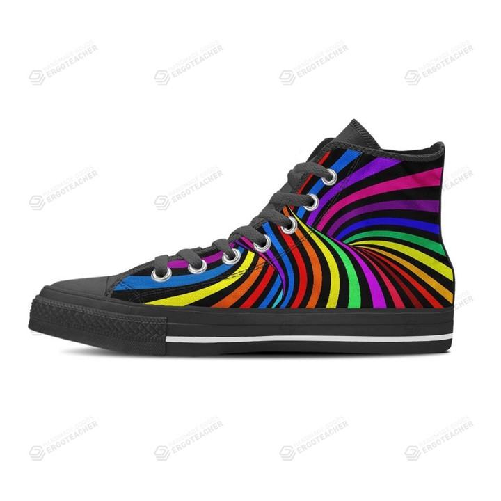 Abstract Colorful Psychedelic High Top Shoes