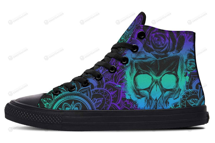 Obsessed With Skull Purple High Top Shoes