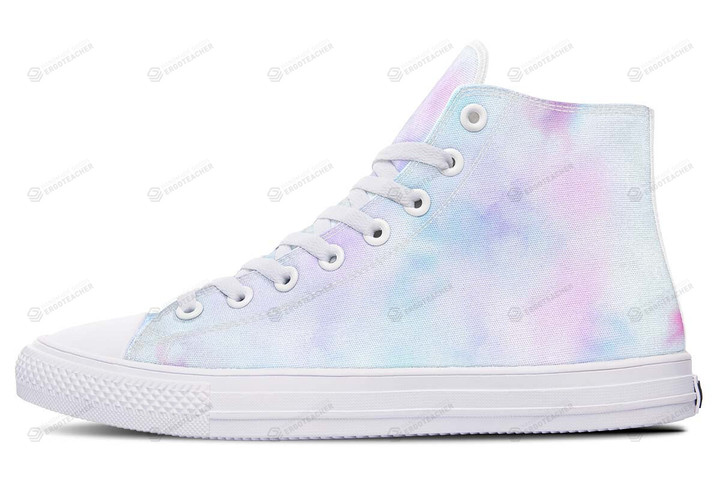 Pink And Blue Tie Dye High Top Shoes