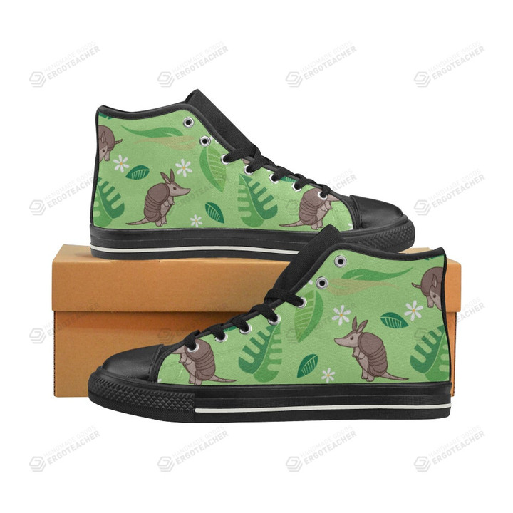 Constrictor Pattern Black Classic High Top Canvas Shoes