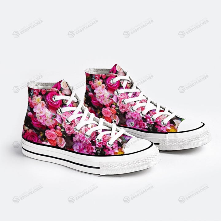 Roses Canvas High Top Shoes