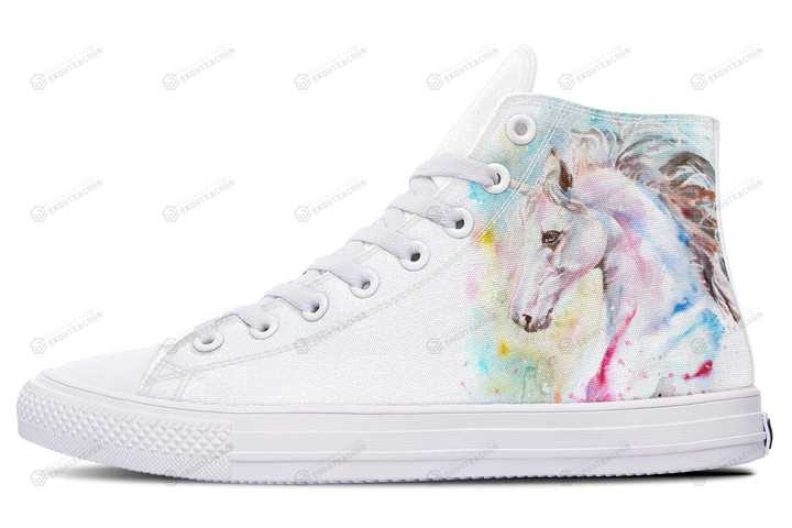 Watercolor Unicorn High Top Shoes