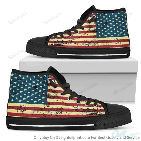 Us Flag High Top Shoes