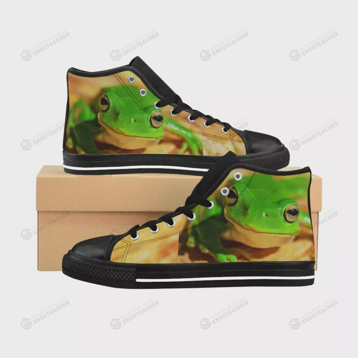 Green Tree Frog Men's High Top Shoes