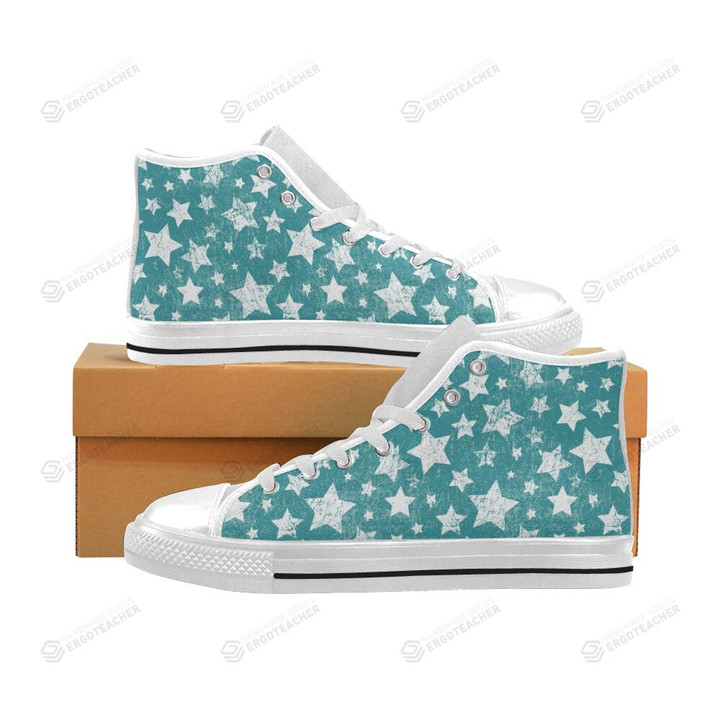 Vintage Star Pattern High Top Canvas Shoes