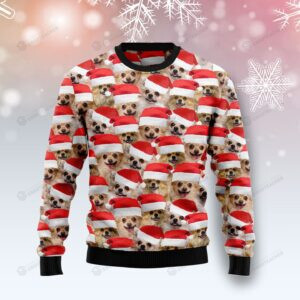 Chihuahua Group Awesome Ugly Christmas Sweater, All Over Print Sweatshirt
