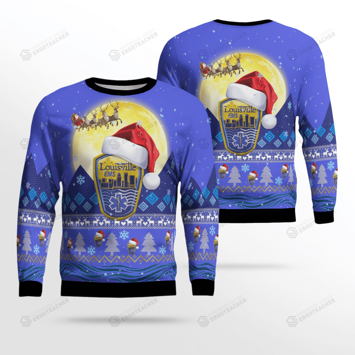 Kentucky Louisville Metro EMS 3D Ugly Christmas Sweater, Gift For Christmas AOP Sweater