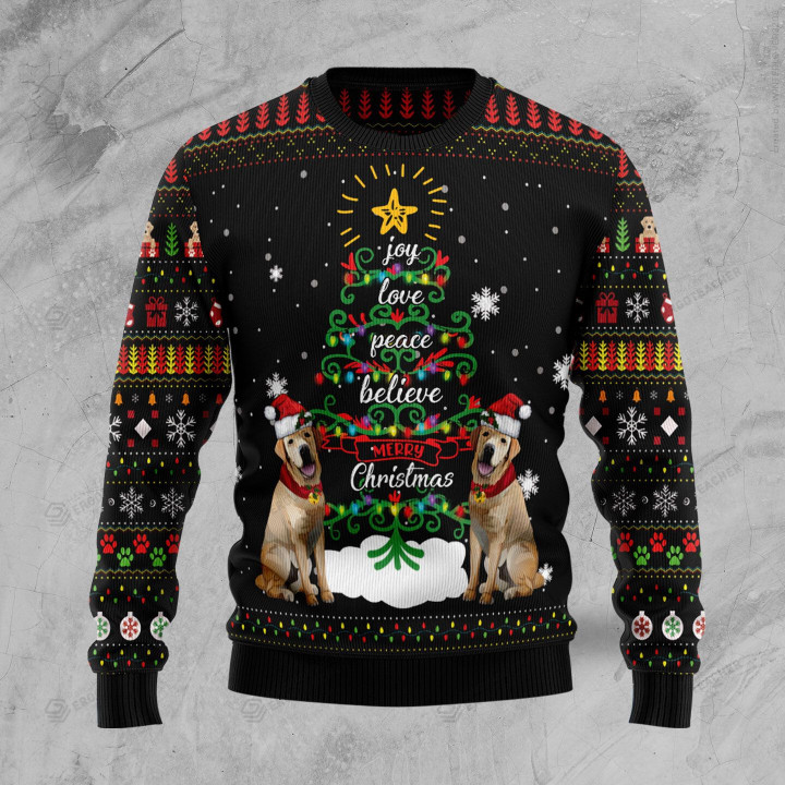 Labrador Retriever Ugly Christmas Sweater, All Over Print Sweatshirt