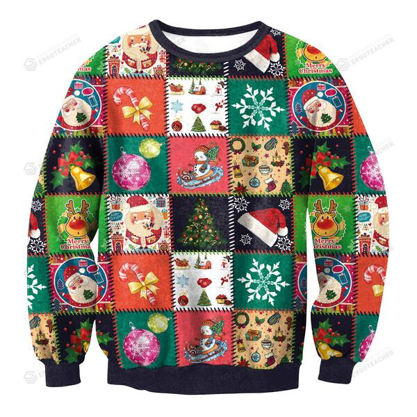 Christmas Super Cute Christmas Icon Ugly Christmas Sweater, All Over Print Sweatshirt