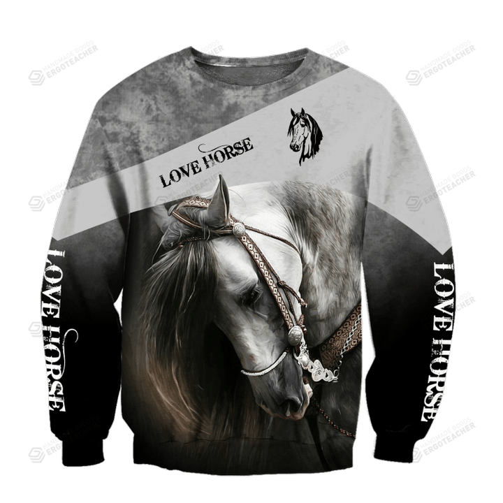 Beautiful Horse Ugly Christmas Sweater, All Over Print Sweatshirt