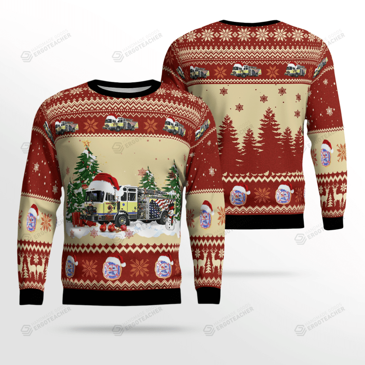 Kentucky, Glendale Volunteer Fire Department Christmas Sweater, Gift For Christmas Ugly Sweater