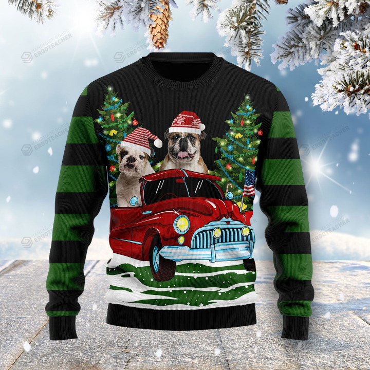 Merry Christmas Bulldog Ugly Christmas Sweater