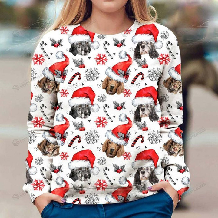 English Sette Ugly Christmas Sweater, All Over Print Sweatshirt