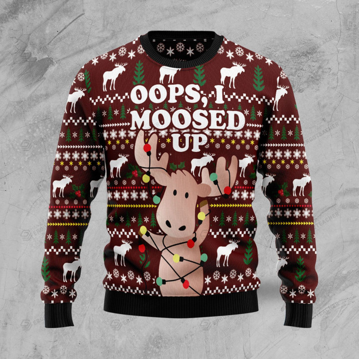 Oops, I Moosed Up Christmas Ugly Sweater