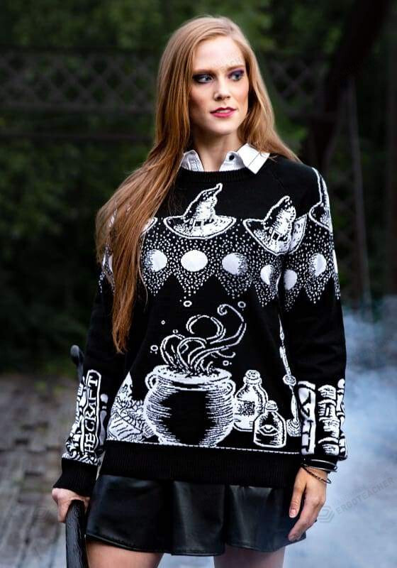 Witch Spellcraft And Curios Halloween Ugly Sweater
