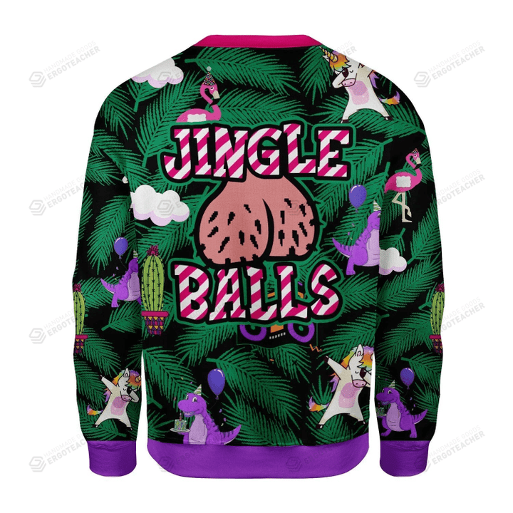 Merry Christmas Gearhomies Jingle Balls Ugly Ugly Christmas Sweater, All Over Print Sweatshirt