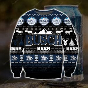 Dark Busch Beer Knitting Ugly Christmas Sweater, All Over Print Sweatshirt