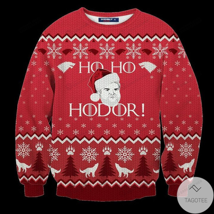 Ho! Ho! Hodor! Ugly Christmas Sweater, All Over Print Sweatshirt