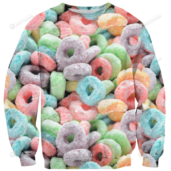 Cereal For Unisex Ugly Christmas Sweater, All Over Print