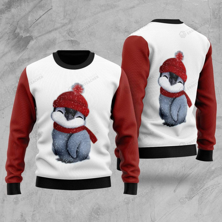 Baby Penguin Ugly Christmas Sweater, All Over Print Sweatshirt
