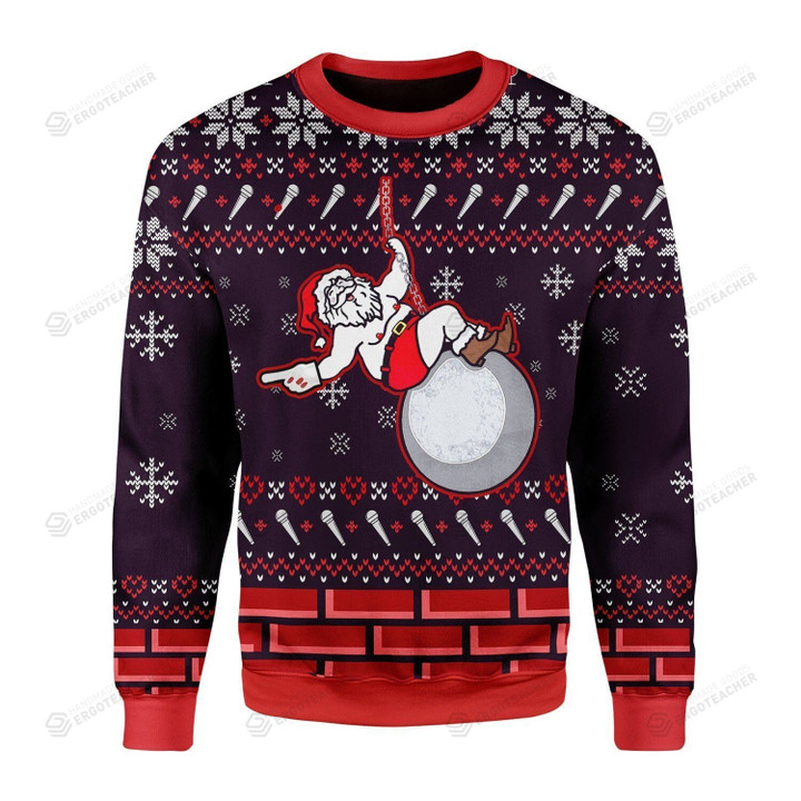 Santa Cyrus Ugly Christmas Sweater, All Over Print Sweatshirt