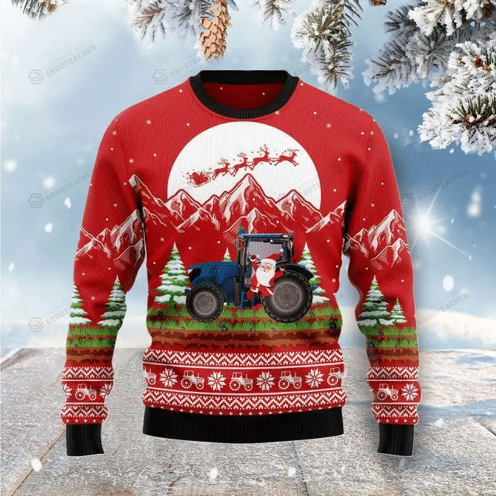 Noel Tractor Ugly Christmas Sweater, All Over Print Sweatshirt
