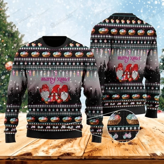Three Gnomes For Crochet Lovers Ugly Christmas Sweater 3d All Over Print