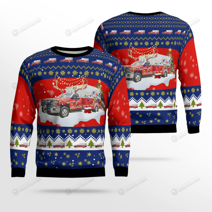 Texas Corpus Christi Fire Rescue Ugly Christmas Sweater, All Over Print Sweatshirt