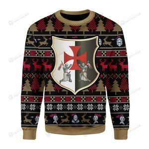Knight Templar Ugly Christmas Sweater, All Over Print Sweatshirt