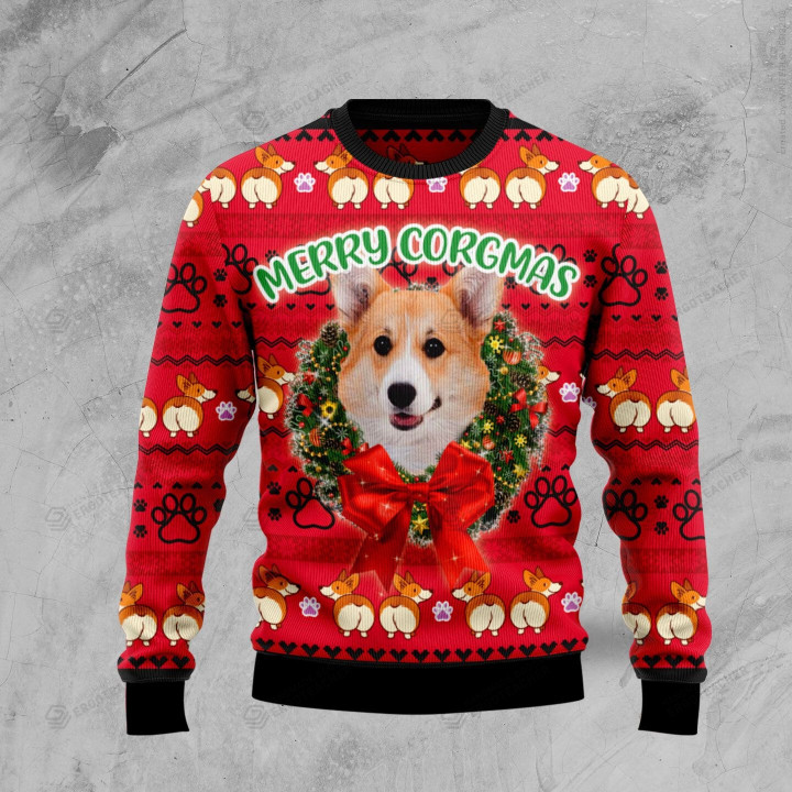 Pembroke Welsh Corgi Xmas Ugly Christmas Sweater, All Over Print Sweatshirt