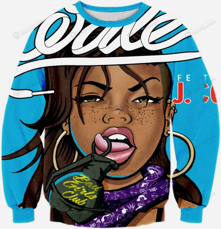 Dope Chick Ugly Christmas Sweater, All Over Print Sweatshirt