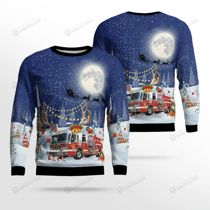 Texas Abilene Fire Department Ugly Christmas Sweater, All Over Print Sweatshirt
