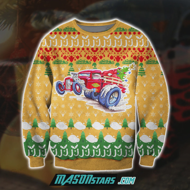 Hot Rod 3D Print Knitting Pattern Ugly Christmas Sweater