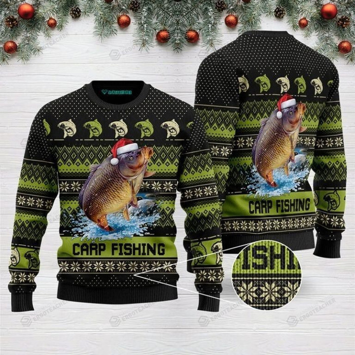 Carp Fishing For Ugly Christmas Sweater, All Over Print Sweatshirt