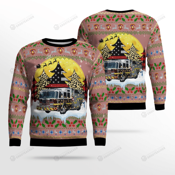 Highlands County Fire Rescue 3D Ugly Christmas Sweater, Gift For Christmas AOP Sweater