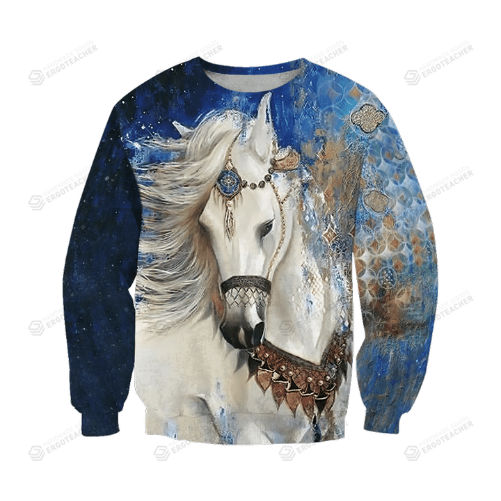 Love Horses Ugly Christmas Sweater, All Over Print Sweatshirt
