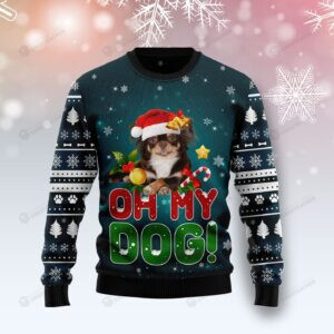 Chihuahua Oh My Dog Ugly Christmas Sweater, All Over Print Sweatshirt