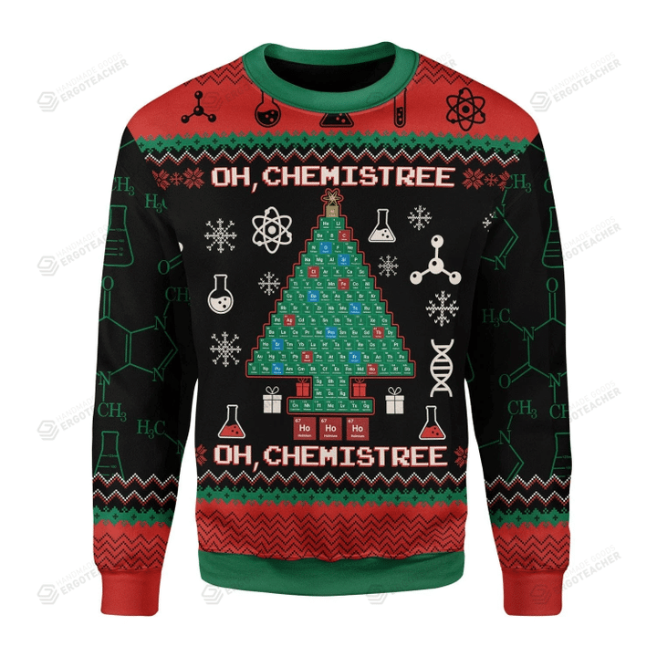 Oh Chemis Tree Ugly Christmas Sweater, All Over Print Sweatshirt