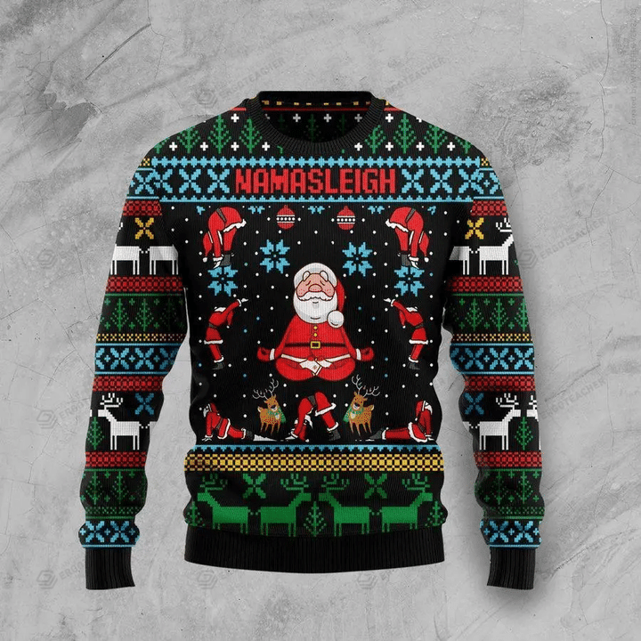 Namasleigh Ugly Christmas Sweater, All Over Print Sweatshirt